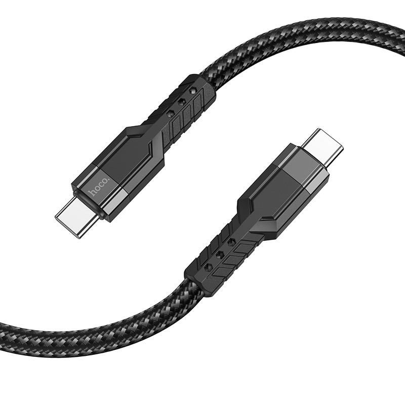 Καλώδιο Σύνδεσης Hoco U110 USB-C σε USB-C Braided 60W 20V/3A Μαύρο 1.2m Υψηλής Αντοχής - Image 3