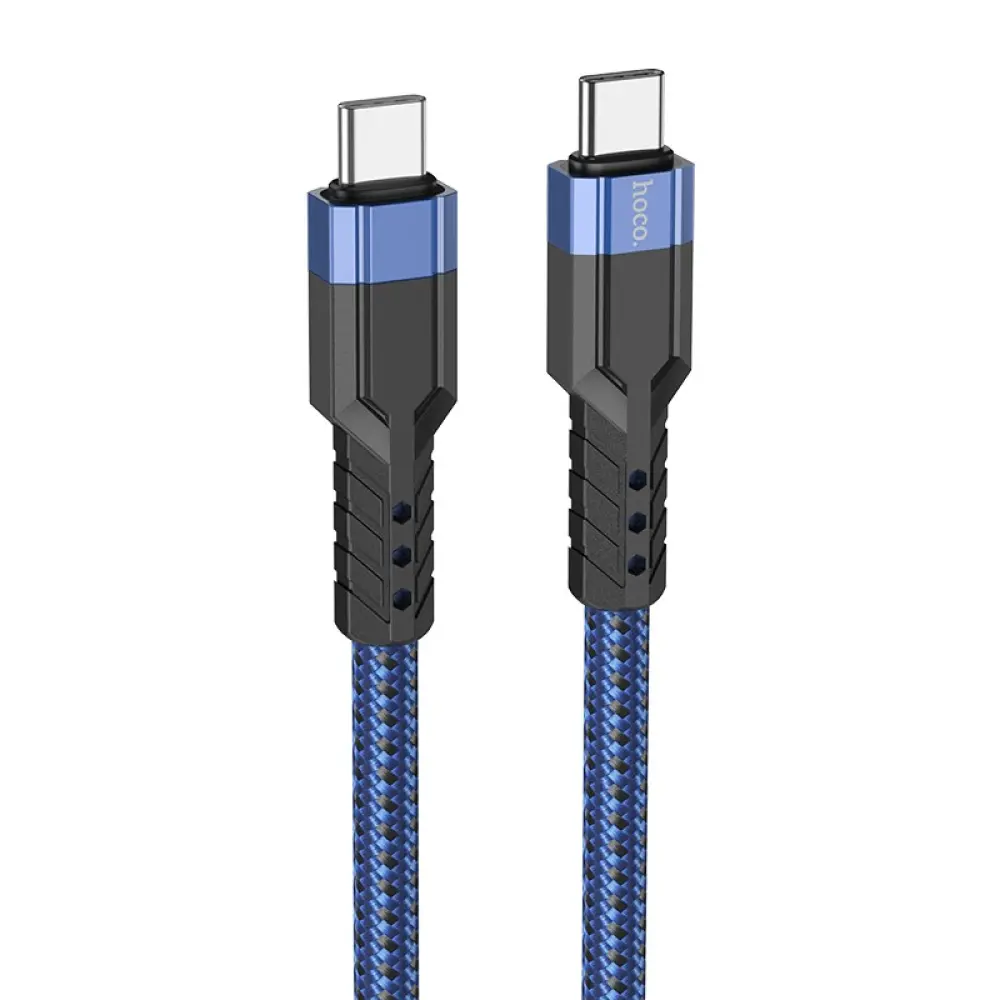 Καλώδιο Σύνδεσης Hoco U110 USB-C σε USB-C Braided 60W 20V/3A Μπλε 1.2m Υψηλής Αντοχής - Image 2