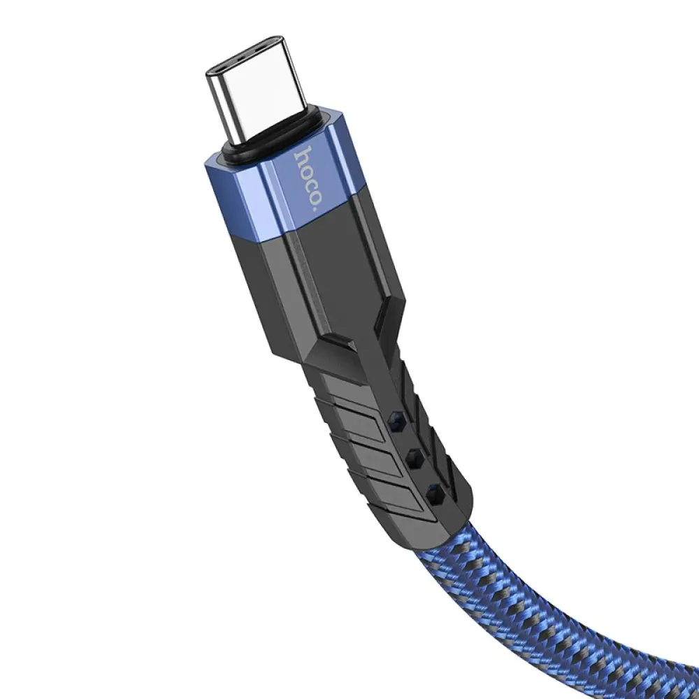 Καλώδιο Σύνδεσης Hoco U110 USB-C σε USB-C Braided 60W 20V/3A Μπλε 1.2m Υψηλής Αντοχής - Image 3