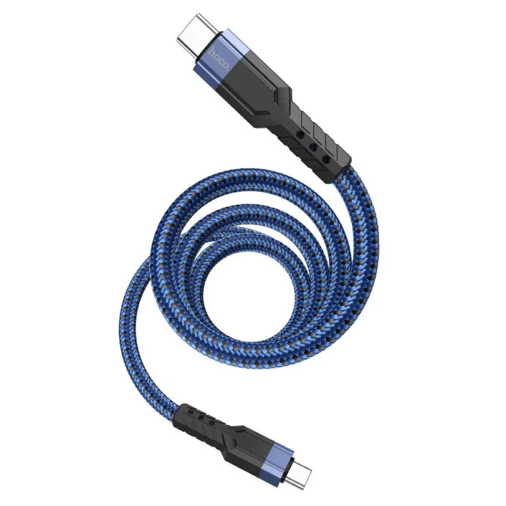 Καλώδιο Σύνδεσης Hoco U110 USB-C σε USB-C Braided 60W 20V/3A Μπλε 1.2m Υψηλής Αντοχής - Image 4